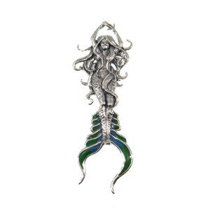 Solid 925 Sterling Silver Atlantis Mermaid Pendant by Artist Selina Fenech